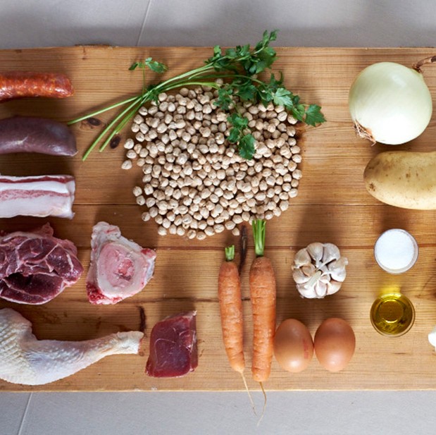 Madrid-Style Stew ingredients