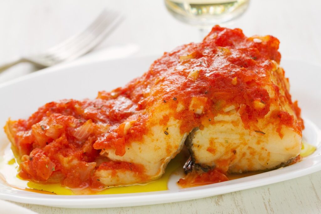 codfish with tomato